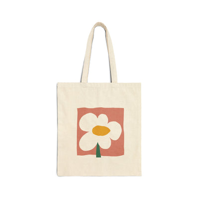 Floral Cotton Canvas Tote Bag, Eco-Friendly Grocery Bag, Art Tote, Gift for Her, Sustainable Fashion Accessory
