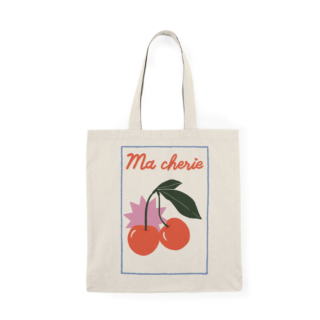 Charming Cherry Tote Bag, Eco-friendly, Shopping Bag, Reusable Grocery Bag, Gift for Her, Summer Vibes, Cute Canvas Bag
