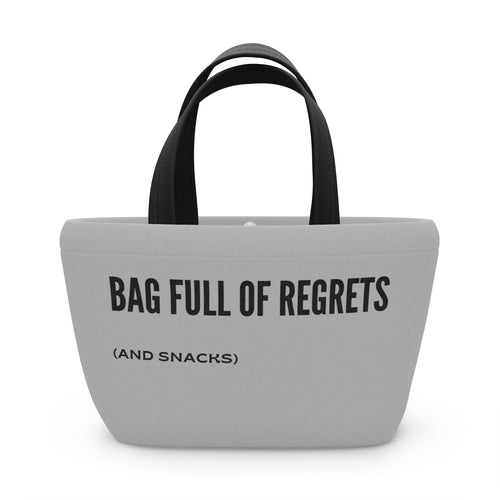 Funny Lunch Bag - Bag Full of Regrets - Stylish Snack Carrier, Gift for Busy Moms, Back to School, Office Use, Picnic Essential