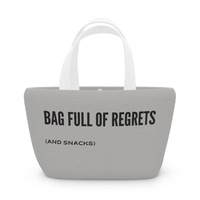 Funny Lunch Bag - Bag Full of Regrets - Stylish Snack Carrier, Gift for Busy Moms, Back to School, Office Use, Picnic Essential