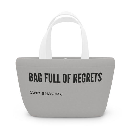 Funny Lunch Bag - Bag Full of Regrets - Stylish Snack Carrier, Gift for Busy Moms, Back to School, Office Use, Picnic Essential
