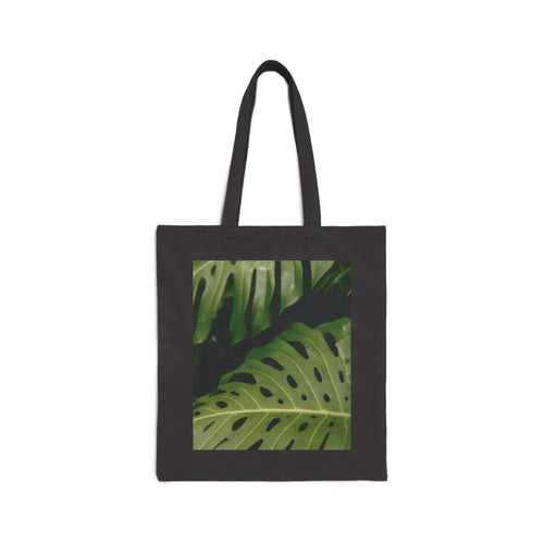 Monstera 2 Tote Bag - Tropical Plant Canvas Carryall, Leafy Green Grocery Bag, Eco-Friendly Market Tote, Botanical Reusable Shopping Bag,