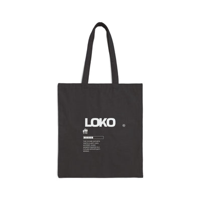 Eco Tote Bag, Sustainable Market Bag, Reusable Shopping Tote, Canvas Grocery Tote, Eco-Friendly Tote, loko the future keeps us from living